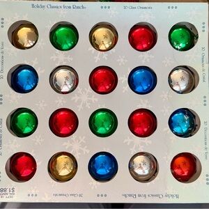 Vintage Holiday Classics from Rauch, 20 Glass Multicolor Ornaments